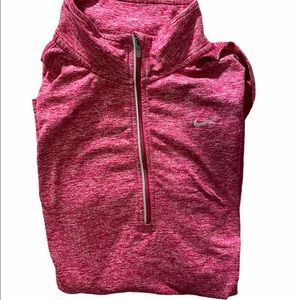 Nike pink quarter zip